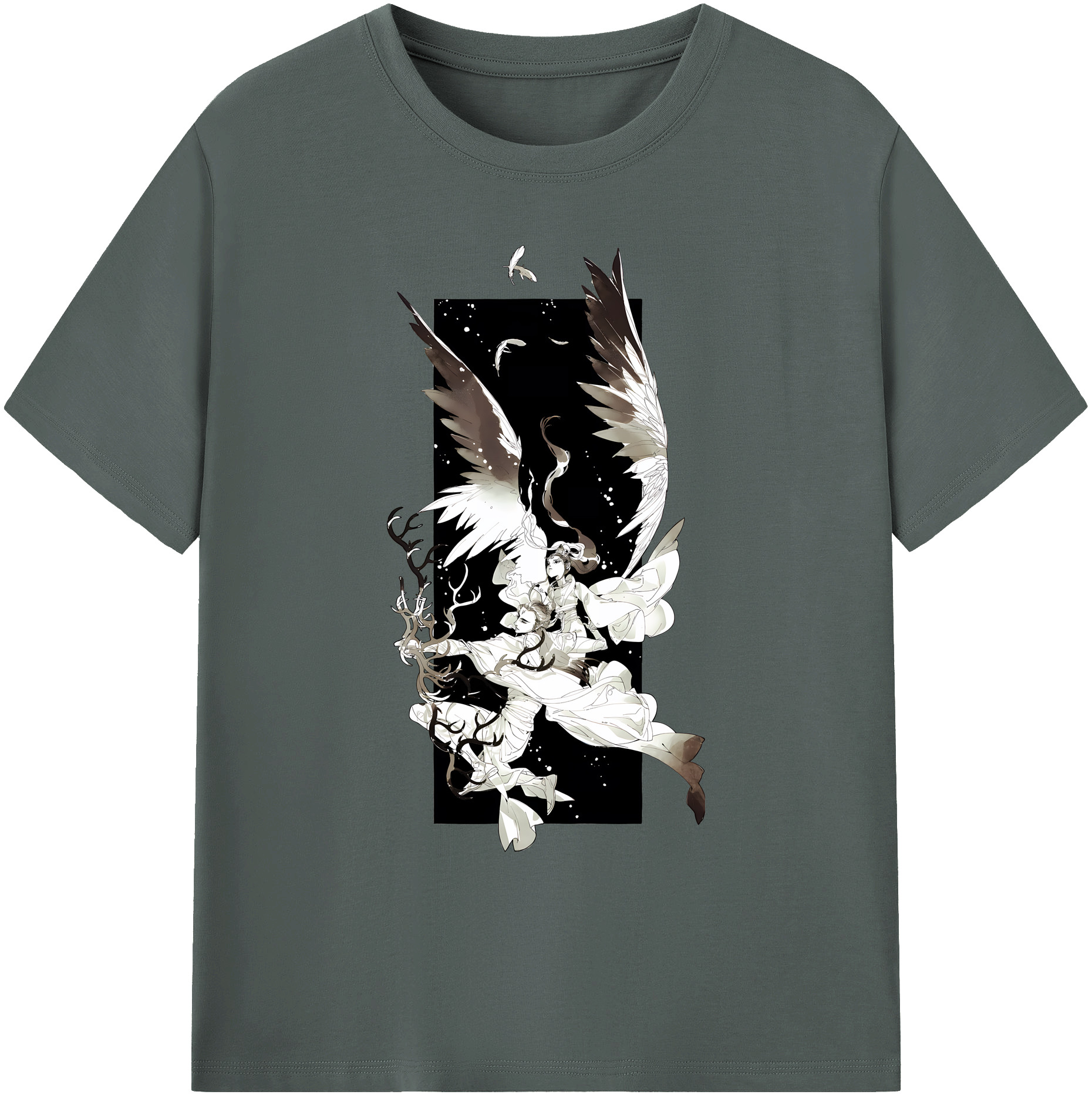 （画像用） Ne Zha 2 ナタ 魔童の大暴れ 綿100％ メンズ半袖Tシャツ｜肌触りやわらか＆通気性
